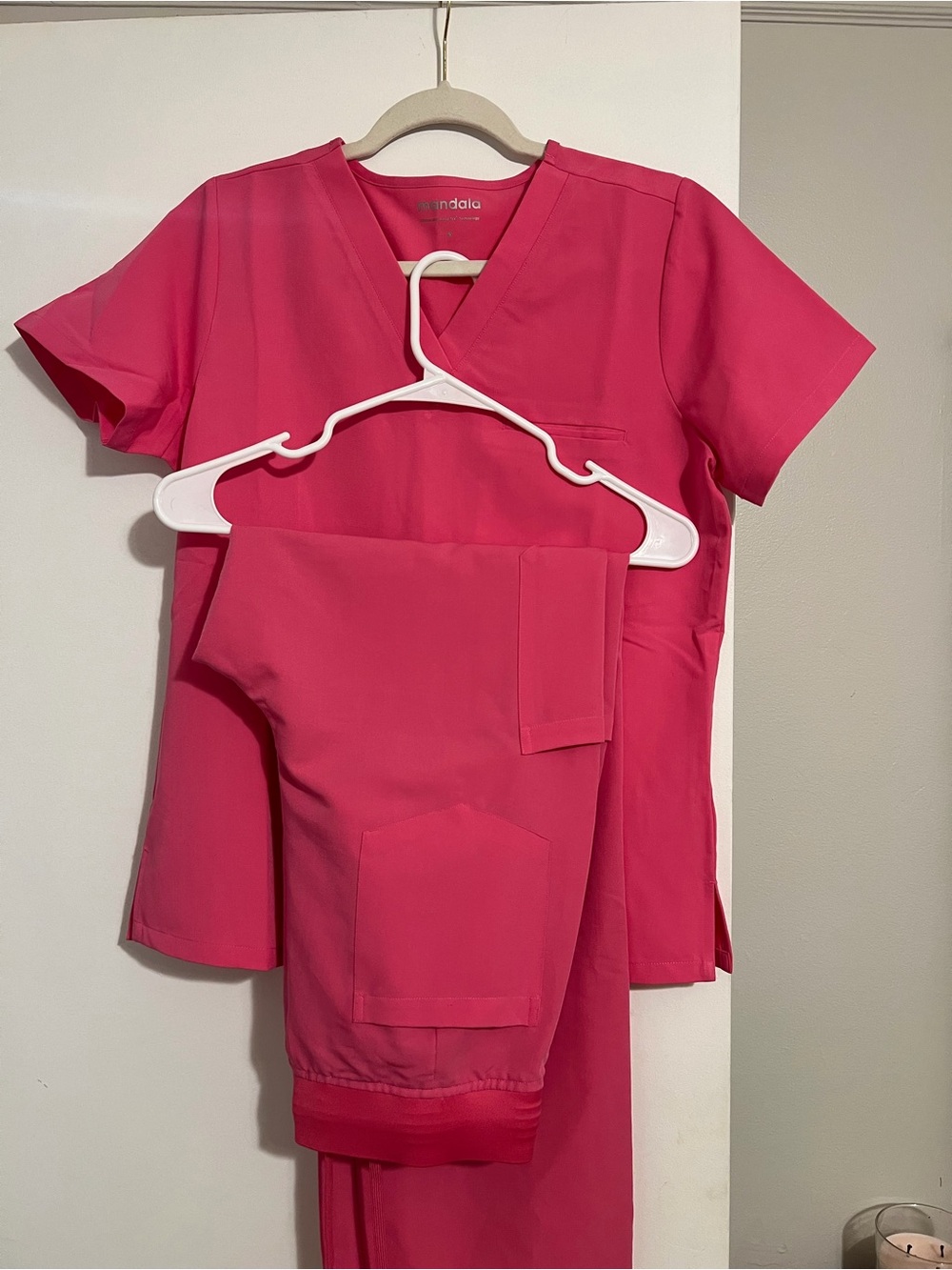 Mandala Hot Pink Scrub Set